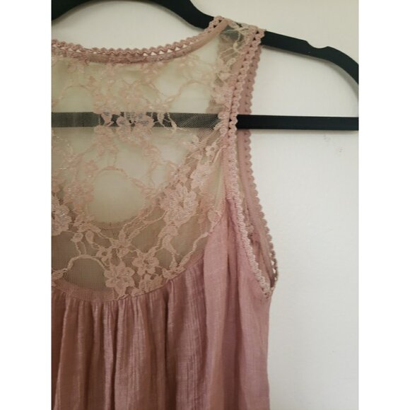 Mine Womens Top Cami Tank Lace Gauzy Whimsygoth Romantic Y2k Vintage  S - Picture 8 of 13